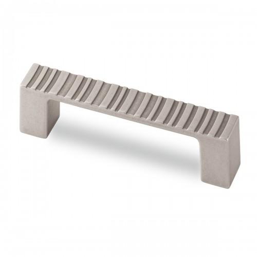 POIGNÉE DE MEUBLE PONOKA - 120 X 20 MM - HAUTEUR 26 MM - PAR 4 - ASPECT ÉTAIN HETTICH
