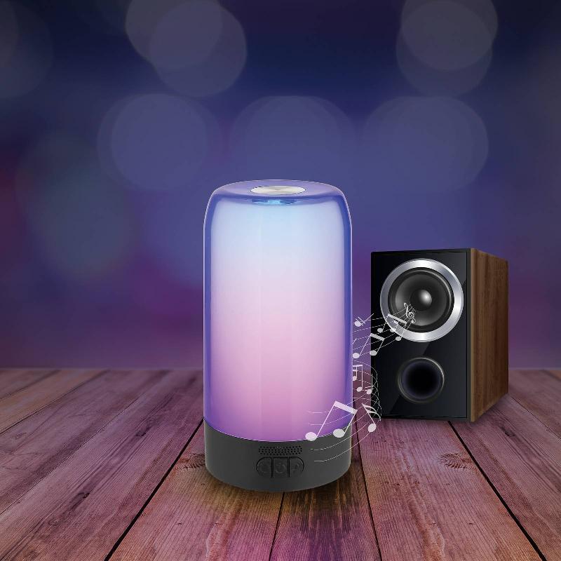 PRIOS LAMPE À POSER LED RECHARGEABLE VALTARI, BLANC, HAUTEUR 19 CM, RVB