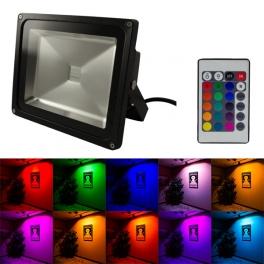 PROJECTEUR LED RGB 50W AVEC TÉLÉCOMMANDE - ÉCLAIRAGE 400W
