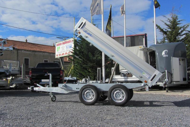 Remorque benne hydraulique Lider 39600 PE - Tri benne 2 essieux - PTC 2500 kg - Acier galvanisé_0