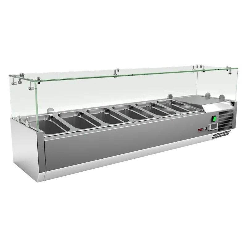 RM GASTRO Vitrine refrigerée de comptoir 6 x GN 1/4 REDFOX - MCH 4140 - REDFOX - 0615402334068_0