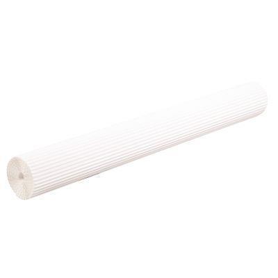 Rouleau de carton ondulé blanc - 2 x 0,70 cm - Travaux manuels et décoration festive_0