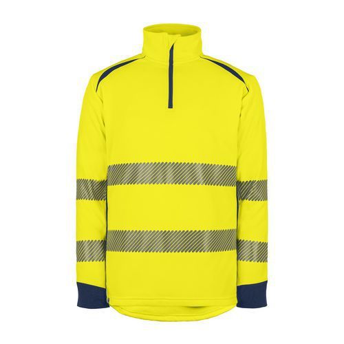 SWEAT LONG LIFE JAUNE/MARINE 2XL - T2S