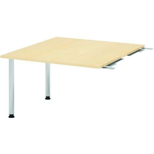 TABLE DE LIAISON CARRÉE À 2 PIEDS-120X130CM-BLANC-BLANC - HAMMERBACHER