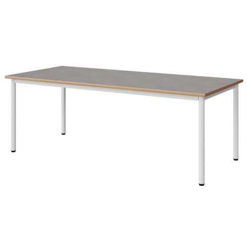 TABLE MALIBU 180X80 T4 4P STRA ALAISÉ BÉTON F186/BLC 9016