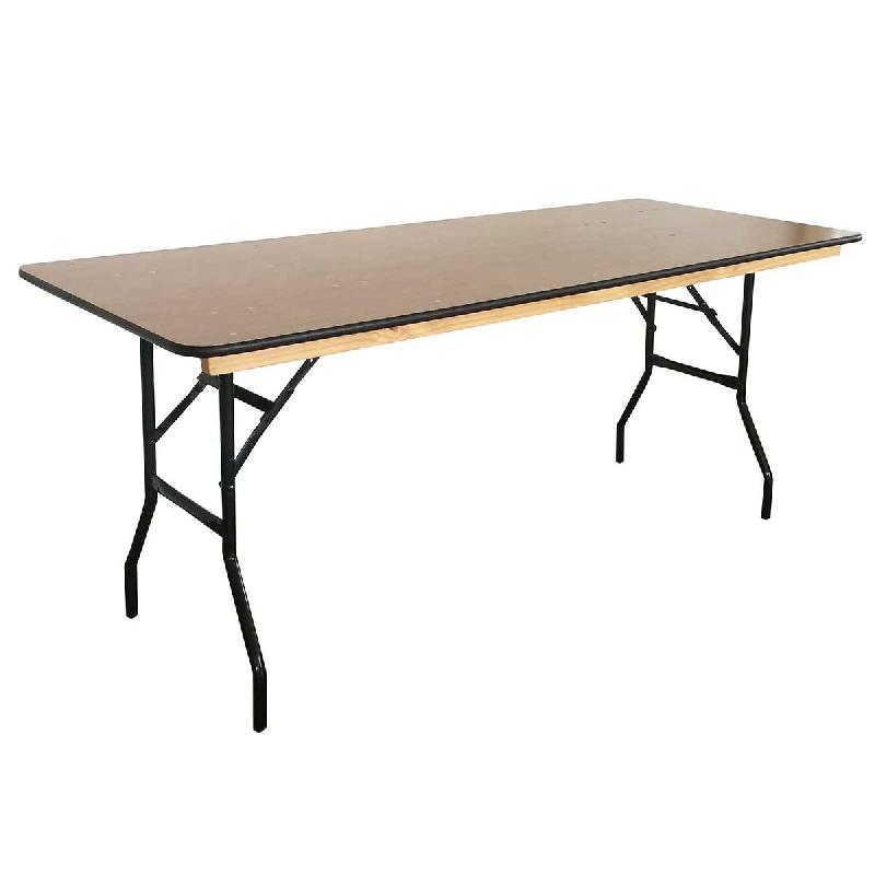 Table pliante en bois 180 cm - 8 places - Structure en acier - Usage intérieur/extérieur professionnel_0
