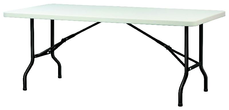 Table pliante et empilable en polypropylène HPDE - Dimensions 183x76 cm - Ultra légère et robuste_0
