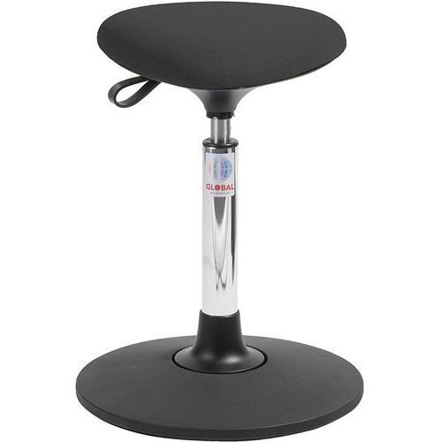 TABOURET SWAY TRIA - TISSU CURA - BAS - NOIR - GLOBAL PROFESSIONAL SEATING