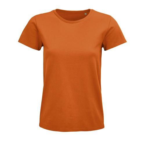 TEE-SHIRT PERSONNALISABLE FEMME COTON ORGANIQUE BIO JERSEY 175 ORANGE
