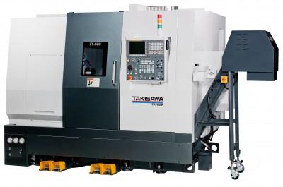 Tour CNC Takisawa Taiwan FX 600 - Bi-broche Ø150 - Bi-tourelle 12 postes - Axe Y - Passage en barre Ø42_0