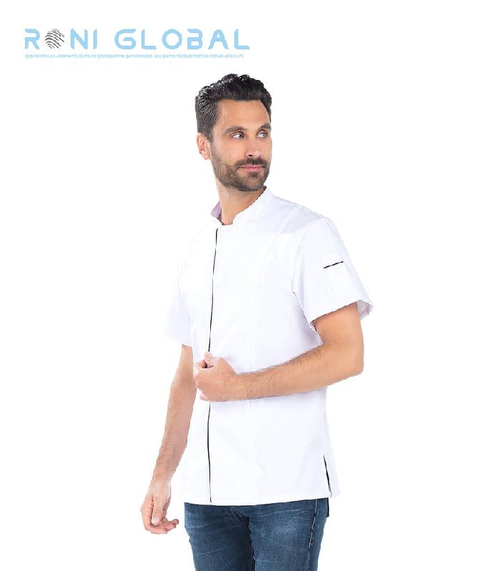 Veste de cuisine homme manches courtes - coton et polyester, 2 poches, MARCO REMI CONFECTION - Ref: R-4941_0
