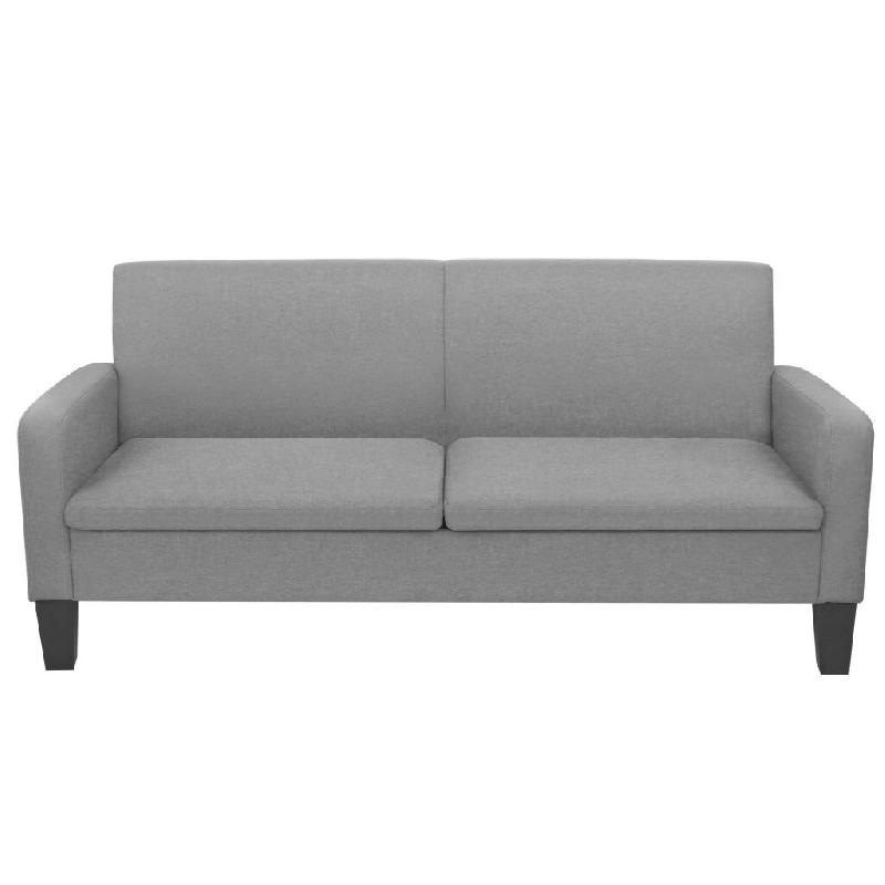 VidaXL Canapé à 3 places 180 x 65 x 76 cm Gris clair Modèle Irisé - 244711_0