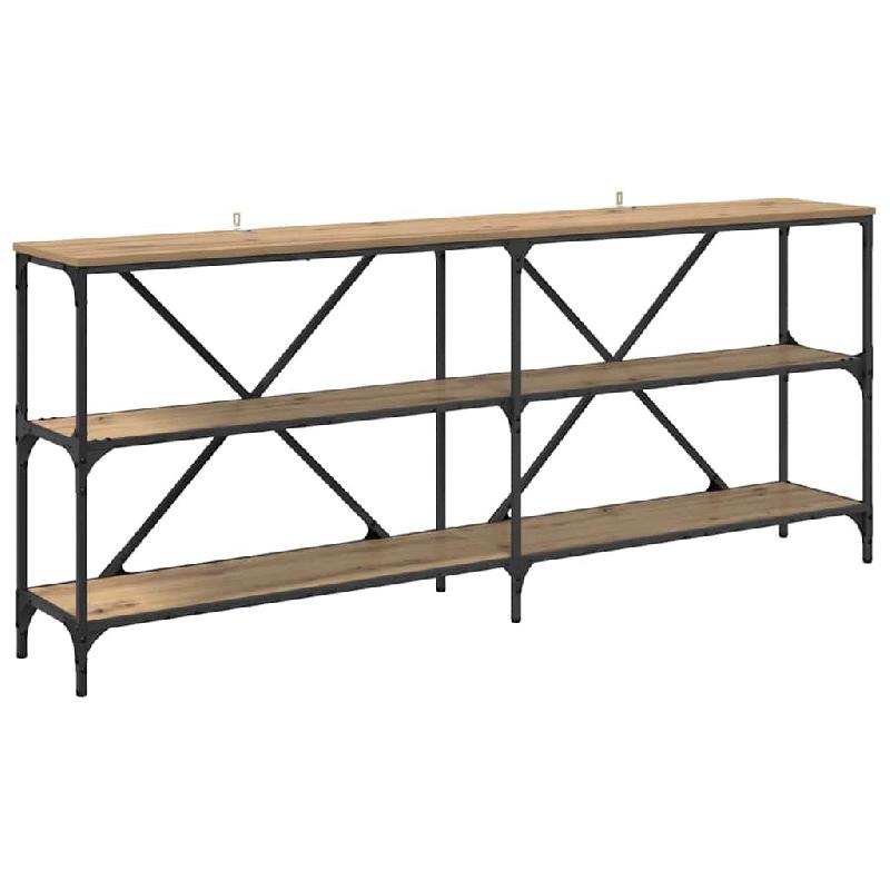 VidaXL Table console avec étagère Chêne artisanal 180 x 30 x 75 cm Modèle Aero Panorama Sud - 881906_0