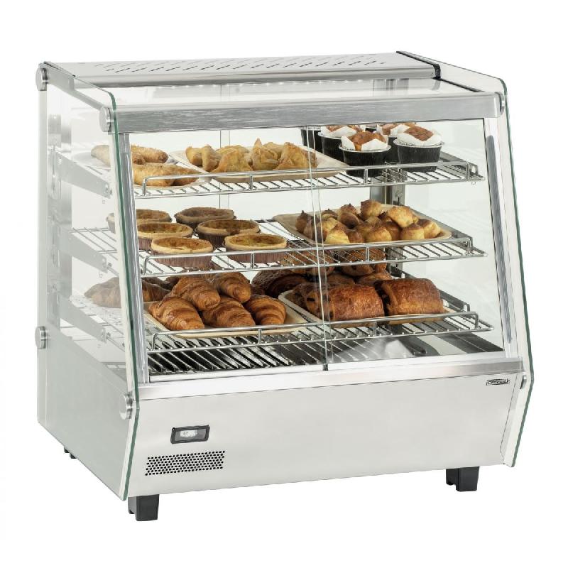 Vitrine chauffante avec éclairage LED - 3 niveaux - 125L - CVC125L | Casselin_0