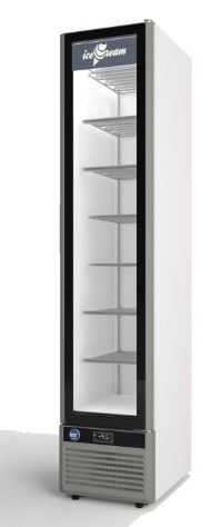 Vitrine verticale négative pour présentation de glaces - GLEE X SLIM - Blanche - IARP - Référence: GLEE X-SLIM - EPTA_0