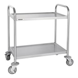 Vogue Petit chariot inox de service 2 niveaux - inox F996_0