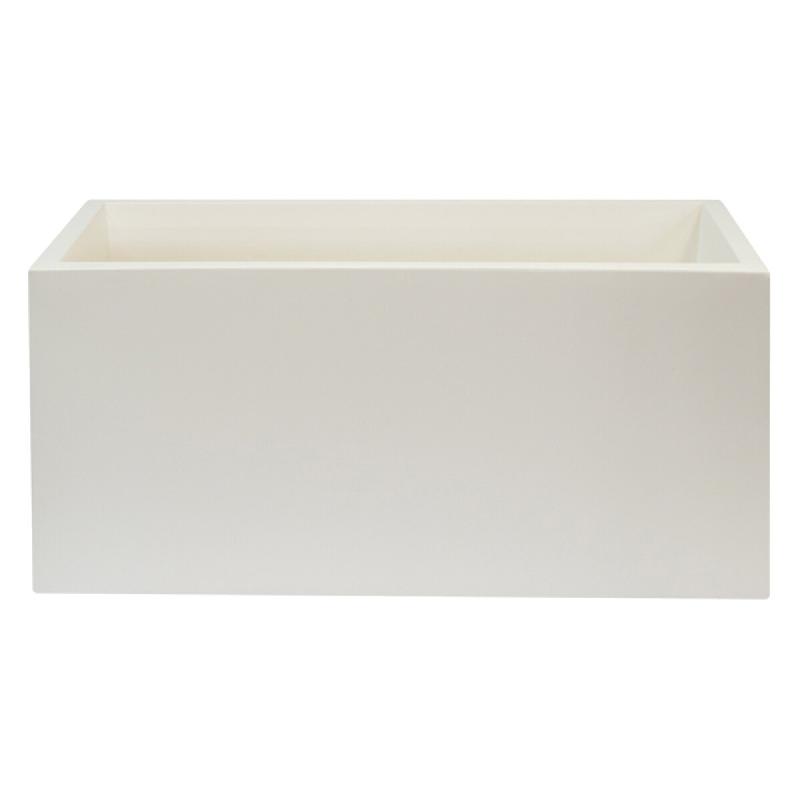 WellHome - Pot de fleurs en polyéthylène blanc 80x40x40 cm - blanc PLS031_0
