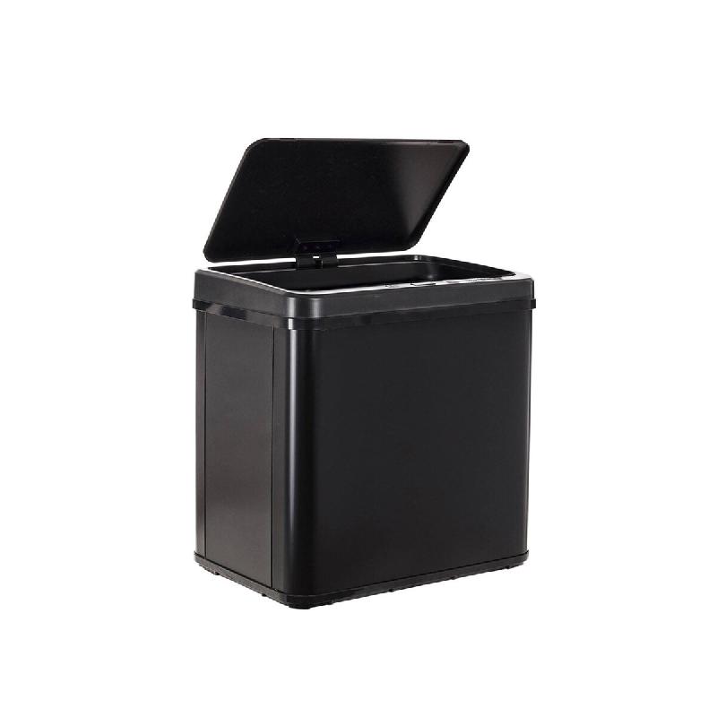 WellHome - Poubelle Intelligente 30L de couleur Noire 35,5x26x43,5cm - Ouverture Automatique/Manuelle - noir inox WH15549_0