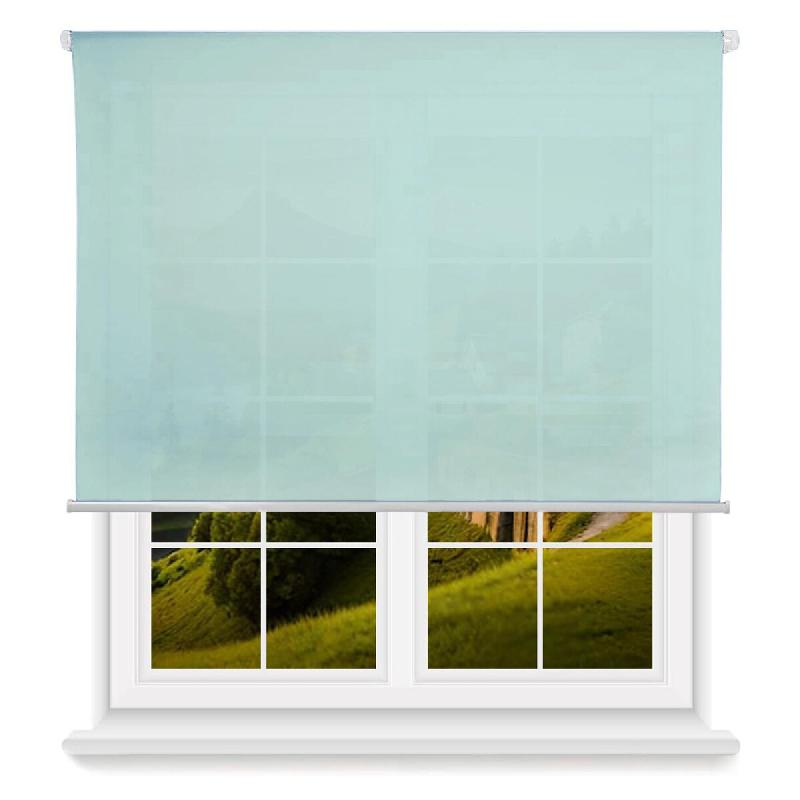WellHome - Store enrouleur en polyester Translucide 180 x 150cm (Largeur x Hauteur) couleur Bleu Clair - bleu polyester WH15029_0