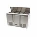 09400415 - Saladette à poser Maxima Kitchen Equipment - 400L, 3 portes, acier inoxydable, dimensions intérieures B1295 x D595 x H500 mm_0