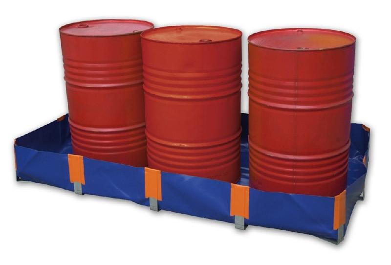 Bac de rétention souple - stockage fûts et bidons - Résistant hydrocarbures et produits chimiques_0