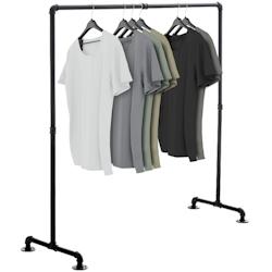 CLP Portant à vêtement Jersey Noir /150 cm - métal 161761001_0