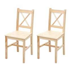 Décoshop26 - 2x chaises de salle à manger cuisine style rustique en bois massif 04_0000397 - 3000253408988_0