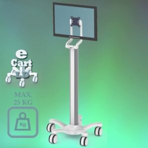 E Cart LD 2 - Chariot informatique médical pré-configuré pour écran - Ergonoflex - 25 kg_0