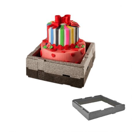 Emballages isothermes - elément boîte gâteau genius 35 - pg3535gr - 35x35xh7,5cm_0