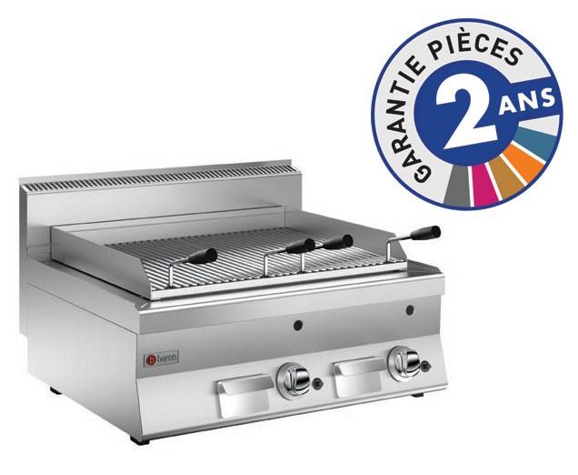 Grillade pierres de lave à gaz - 38 dm² - 2 grilles réglables - Gamme 650 - Baron 60GLG800_0