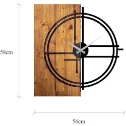 Horloge en bois et métal Clock Cercle Hanah Home - marron 8683342261241_0
