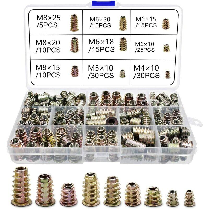 Pack de 20 pièces M6/M8/M10 écrou hexagonal fileté en alliage de