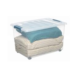 Katla Transparent Box 57L Avec Roulettes Et Poignées Ergonomiques 59X39X36,5Cm - 8052787490323_0