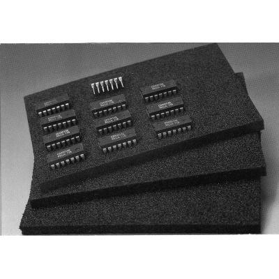 Mousses polyuréthane conductrices noires 'graphite' - protection antistatique et mécanique_0