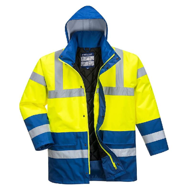 Parka Haute visibilité Portwest Jaune/Bleu Royal - Tailles : XXL_0