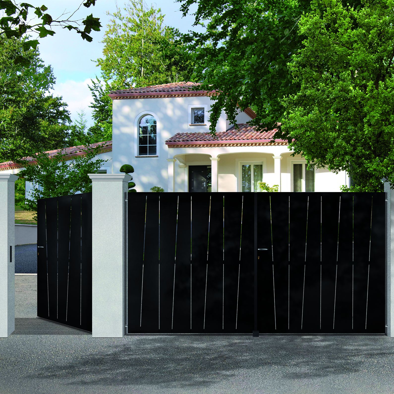 Portail coulissant Oslo - Cadre tube 40x40x2 avec remplissage tôle de 2_0