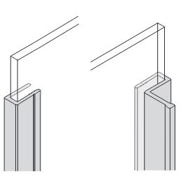 Profilé aluminium - Protection des rebords et poignée de porte pour panneaux de garnissage sans cadre_0