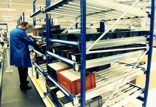 Rayonnage dynamique mi-lourd pour les magasins - rail à gallets / SISAM_0