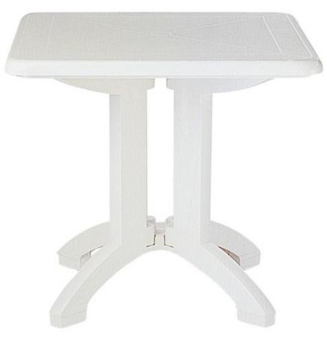 Table pliante Vega 800 x 800 mm - Grosfillex - Utilisation intérieure et extérieure - Coloris vert amazonie ou blanc_0