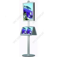 VPB0563 - Porte-brochure sur pied avec cadre clippant A4 recto/verso - VPC Display - Hauteur 130 cm_0