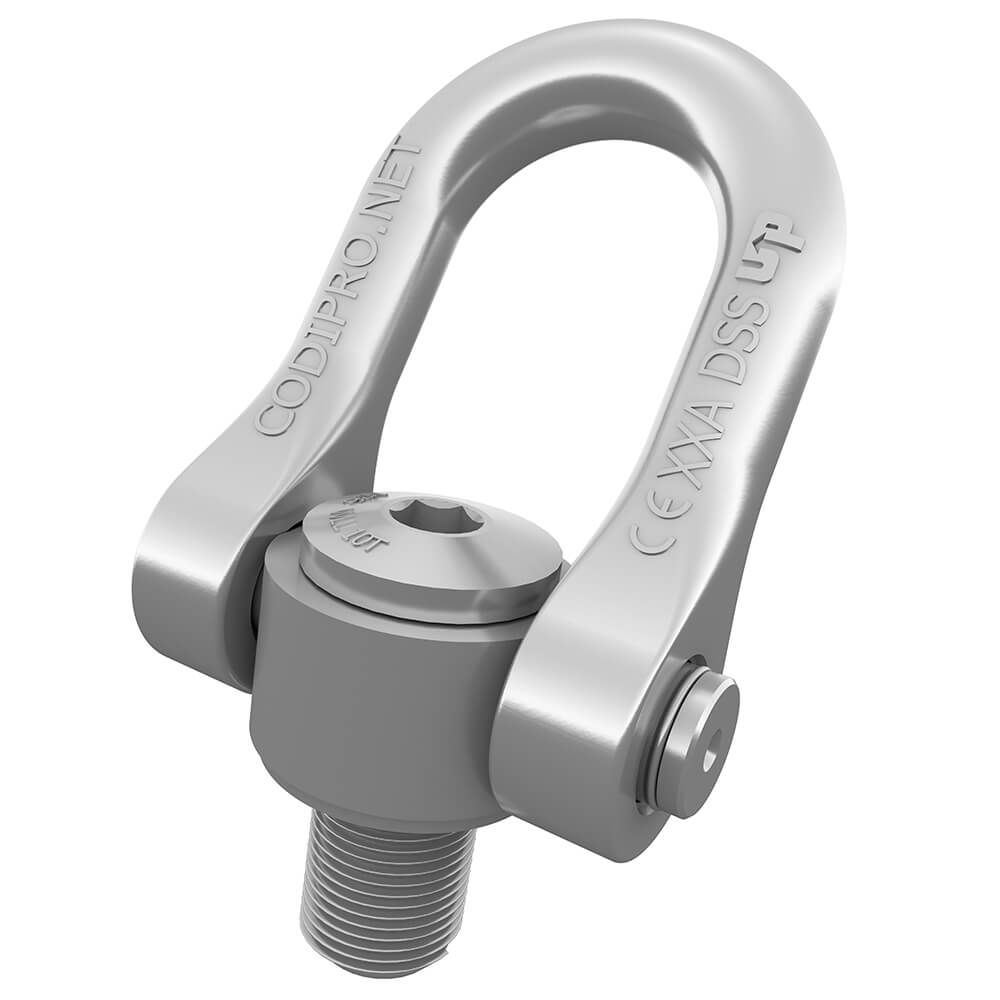 Anneau de levage offshore DSS - Codipro - double articulation 180° et rotation 360° avec zingage lamellaire_0