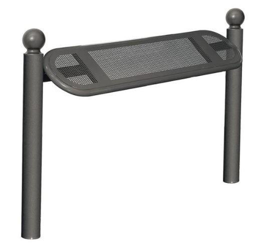Assis-debout Boule - Structure en tube acier Ø 76mm - Assise perforée - Hauteur 747mm_0