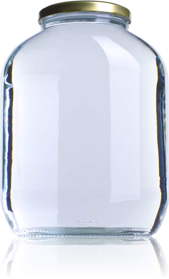 Bocal en verre 2650 ml - TO 89 - Forme ovale - Couleur verre blanc_0