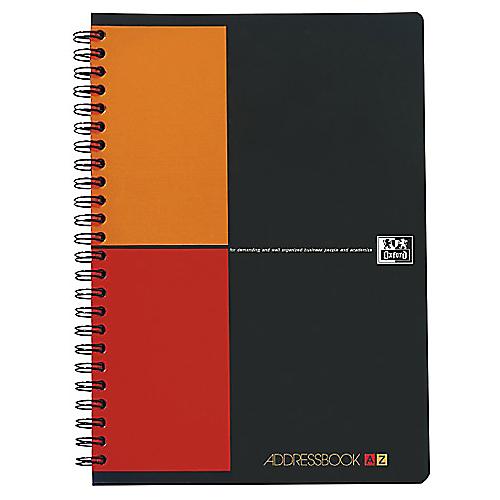 CAHIER ADDRESSBOOK OXFORD INTERNATIONAL A5 90 G/M² NOIR