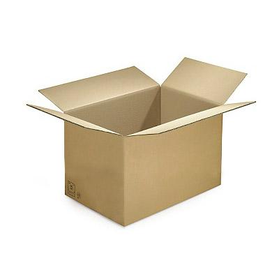 CAISSE CARTON BRUNE - SIMPLE CANNELURE - 60 X 40 X 40 CM - LOT DE 20