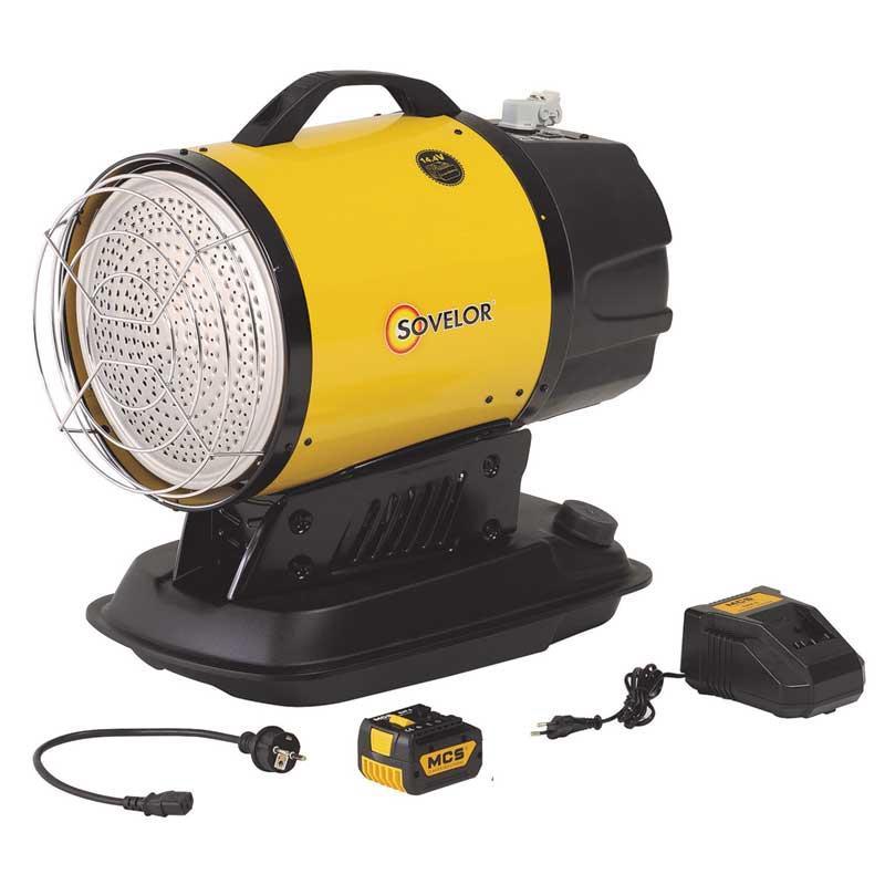 Chauffage mobile radiant au fioul autonome avec batterie mini sun DC - sovelor-dantherm - MINISUN DC_0