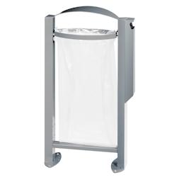 Rossignol - Corbeille vigipirate 60L sur pied avec cendrier 3L ARKEA - gris - gris acier 56278_0