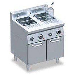 Cuiseur à pâte sur meuble électrique ou gaz - Profondeur 70 cm - 1 ou 2 cuves - Inox_0