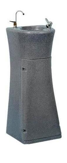 Fontaine à eau sur réseau pour extérieur - Fixation au sol ou lestage - Débit 100L/h - Coloris gris granite_0