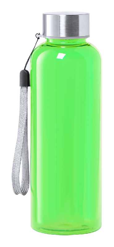 Gourde en tritan sans BPA - bouchon inox et cordelette - 500 ml - couleur vert citron_0